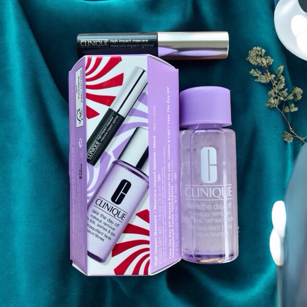 🆕Clinique Black High Impact Mascara and Take the Day Off Makeup Remover